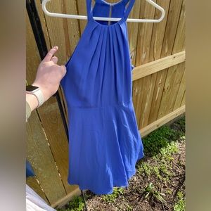 Express Sleeveless Mock Neck Ruched Mini Dress